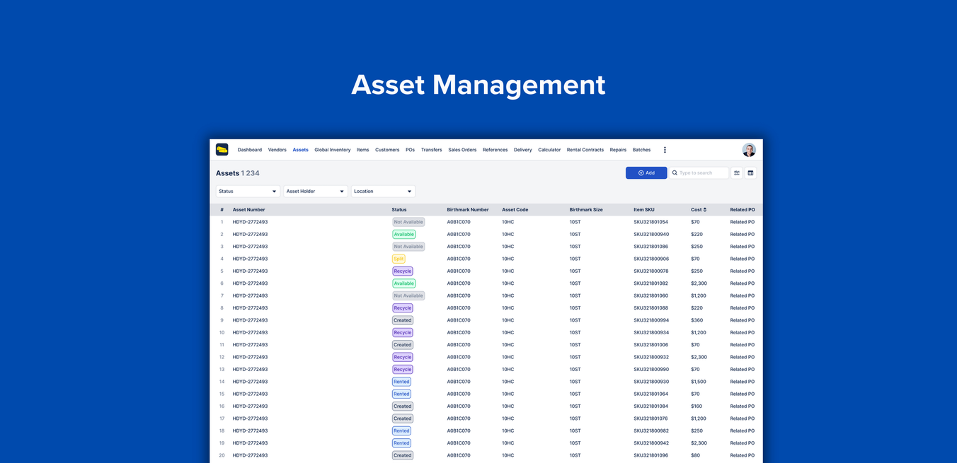 Asset Management with Conexwest ERP Software