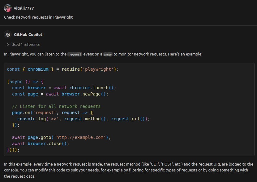 GitHub Copilot for Playwright