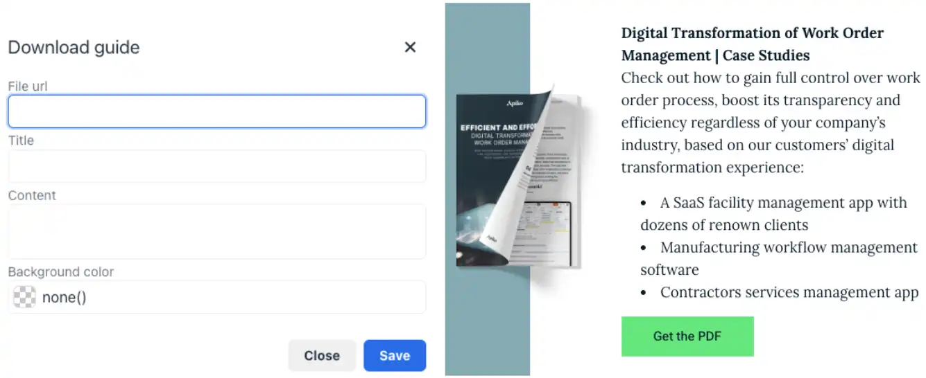 Rich text editor plugin
