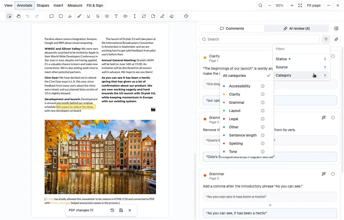 a picture of inline editing feature for project management platform