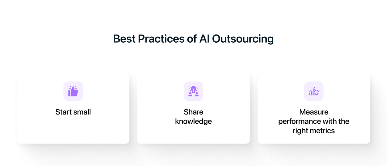 AI development outsoourcing best practices