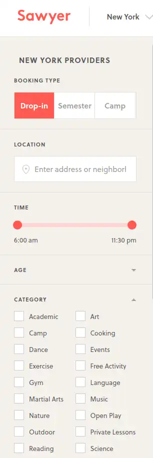 Sawyer app filters