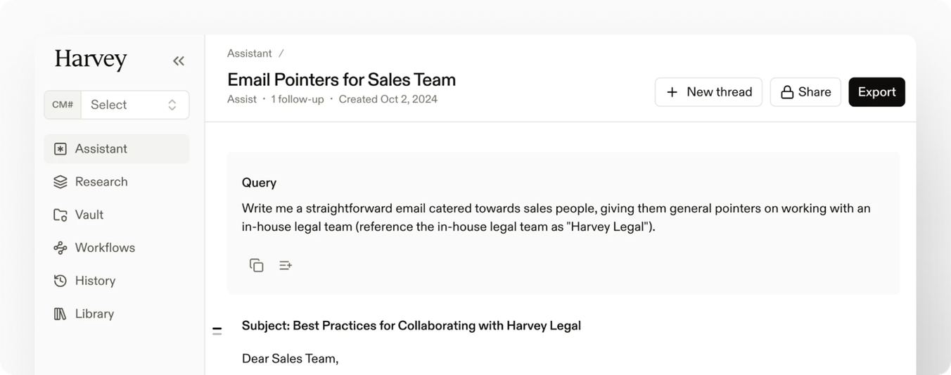 harvey ai legal document review