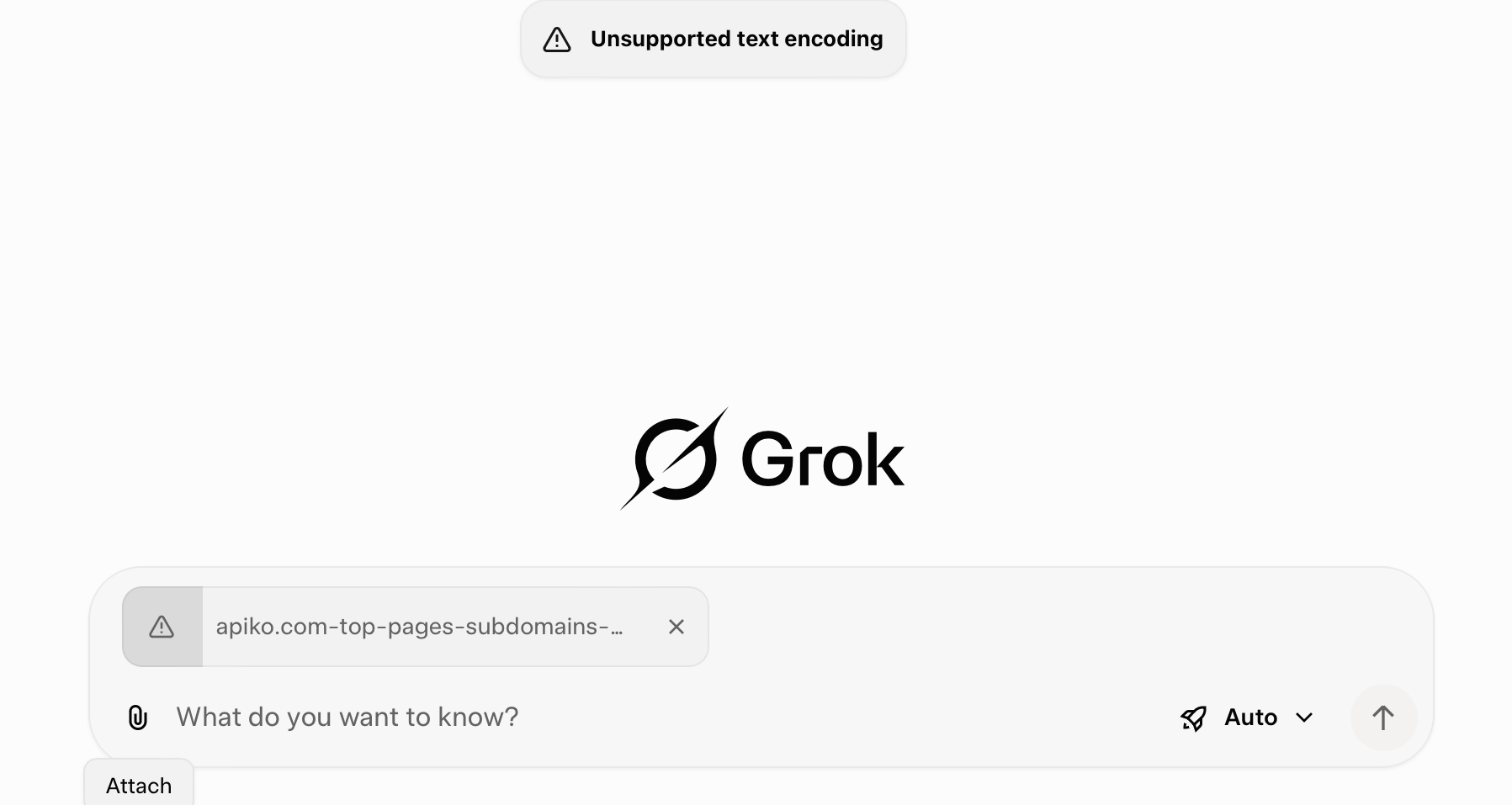 Grok output for Excel table analysis