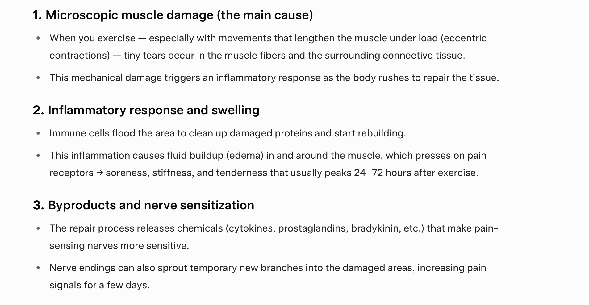 Grok output for practical advice on exercising