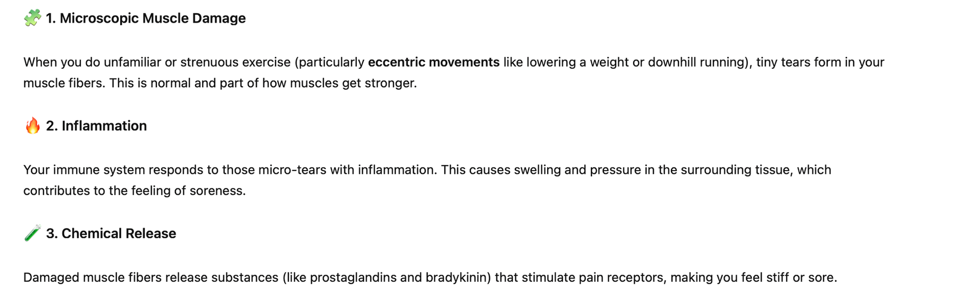 Chatgpt output for practical advice on exercising