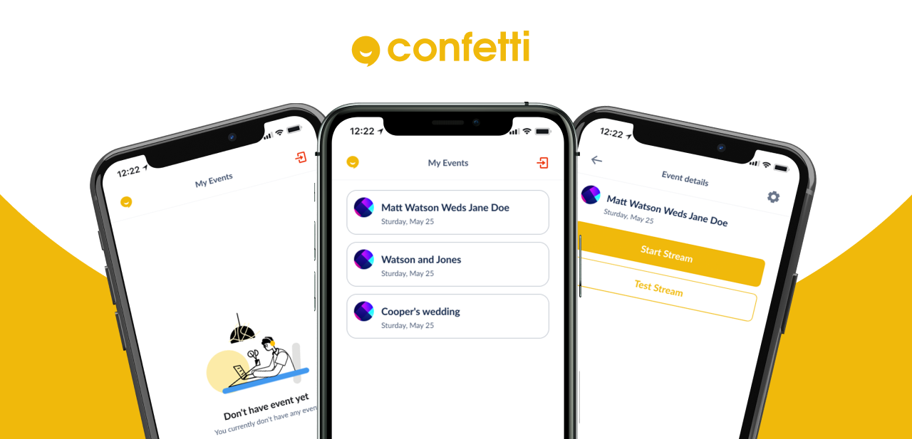 Confetti Video Streaming Mobile App