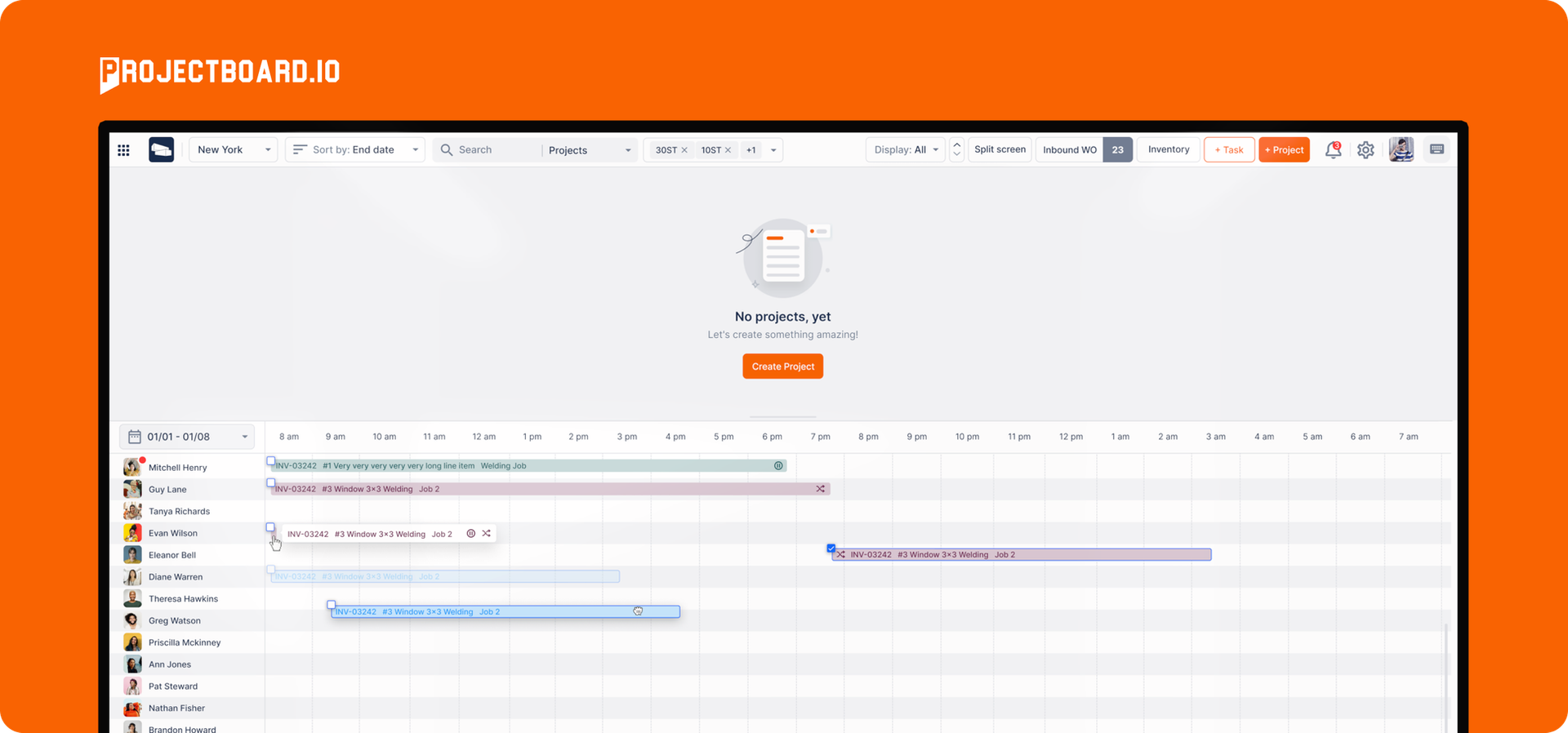 scheduling in production management system