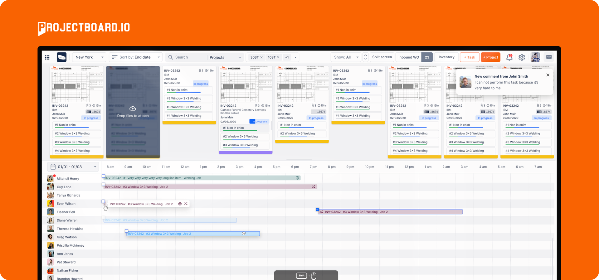 work order management in production management system