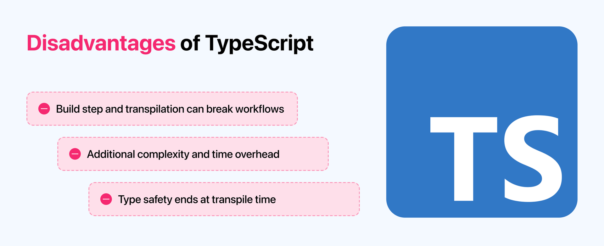 disadvantages of typescript
