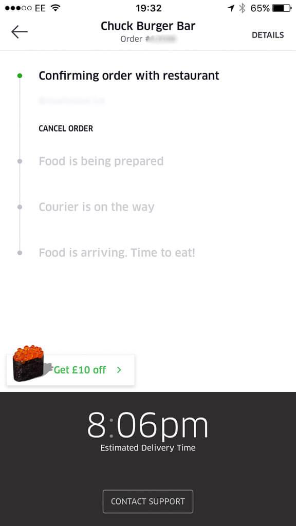 UberEats delivery time: react native food delivery app