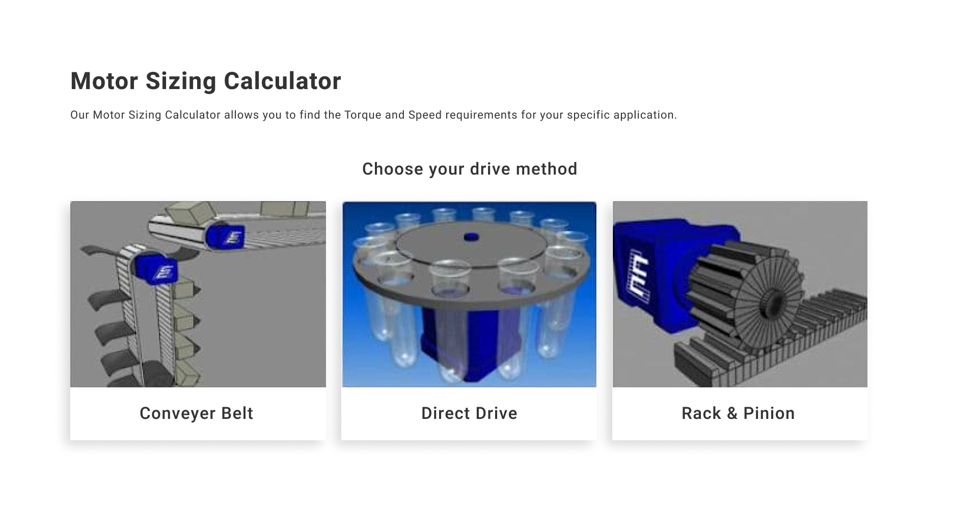 Motor Sizing Calculator