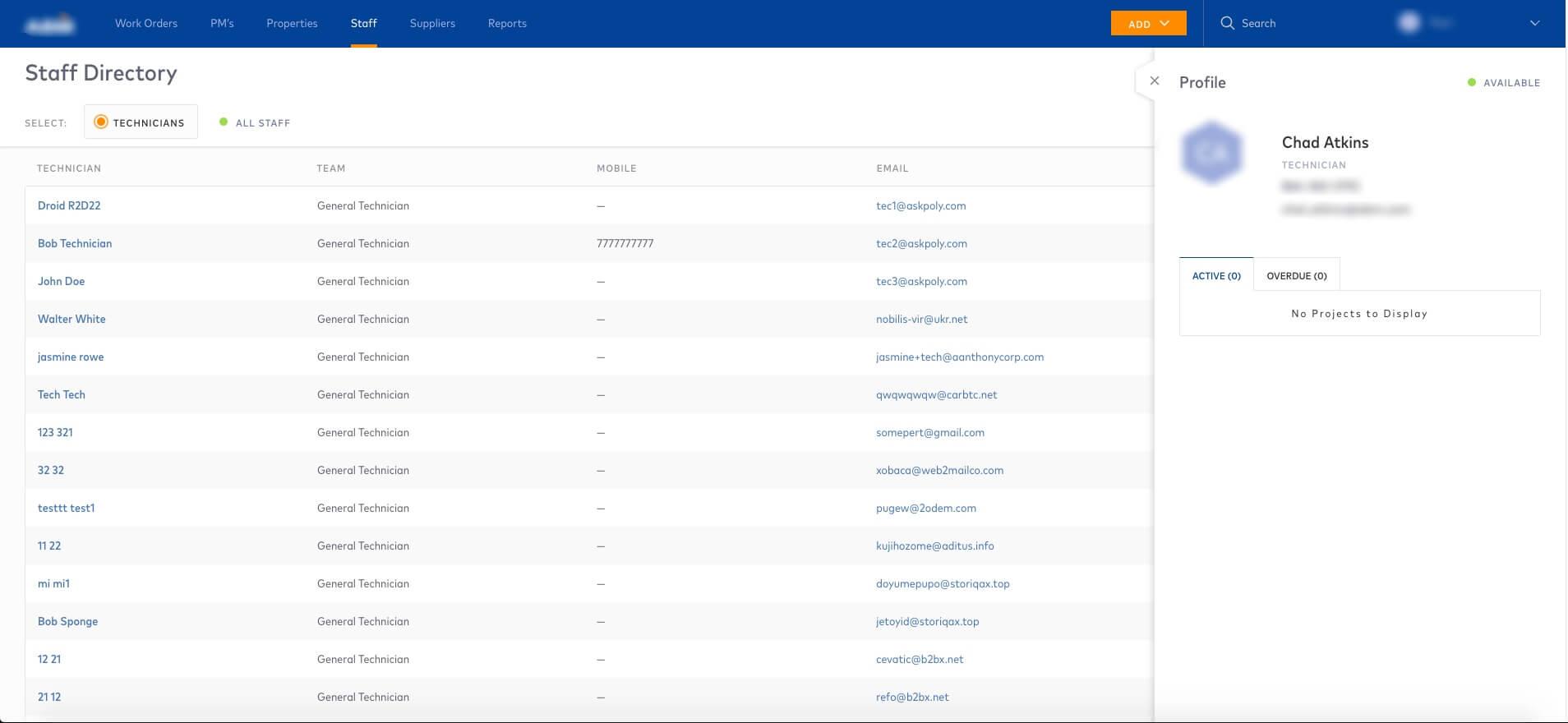 work order management database