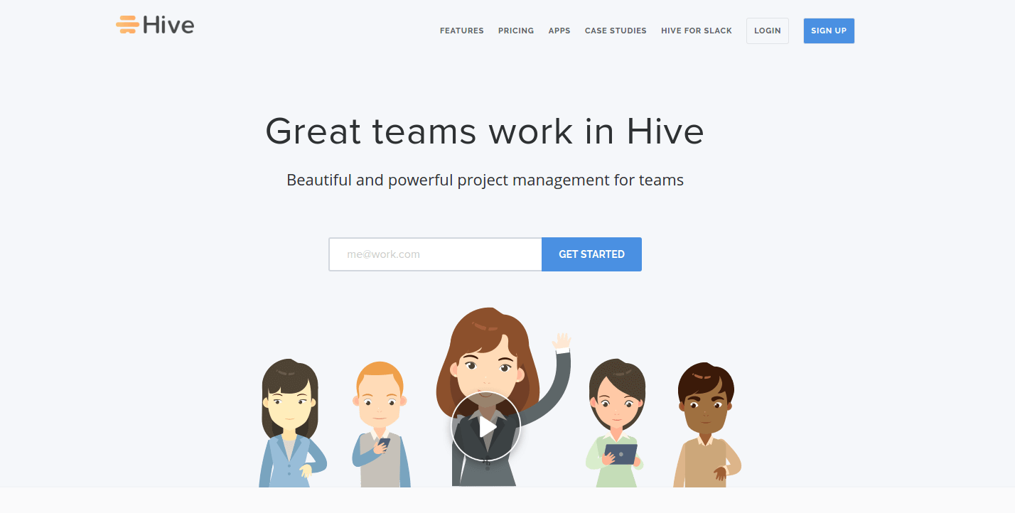 Hive welcome screen