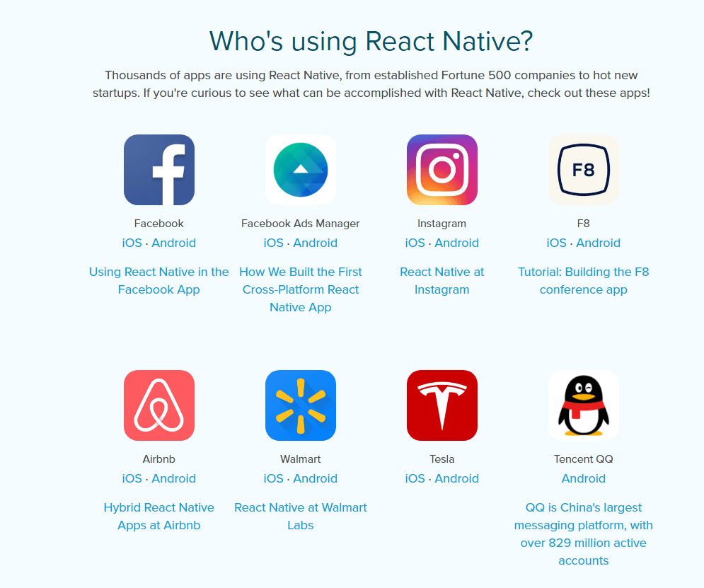 react native benefits and drawbacks react native apps showcase