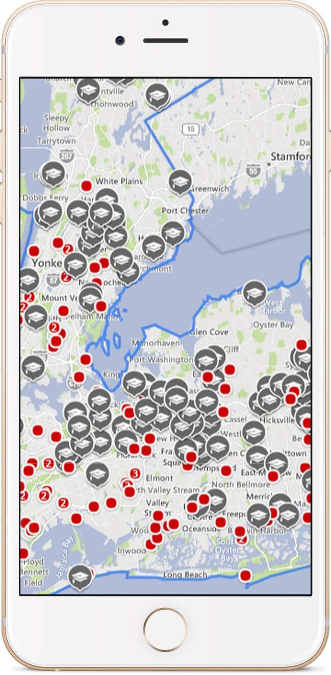 zillow map schools